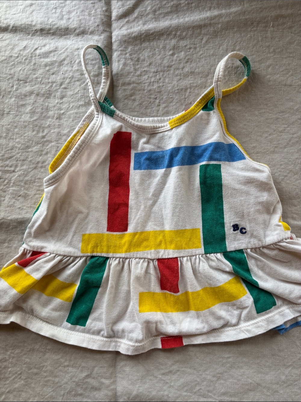 Bobo Choses Tank Top with Colorful Stripe Print